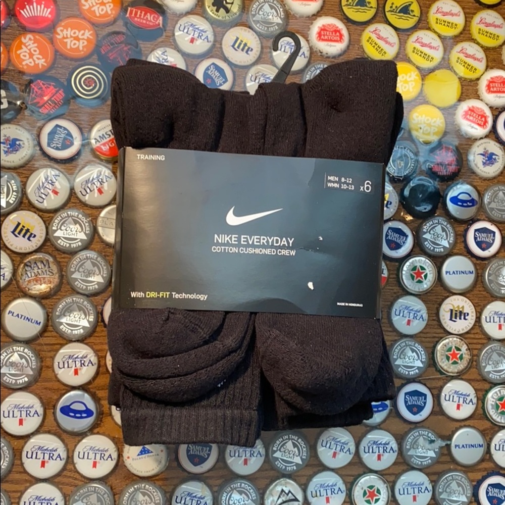 Nike Everyday cotton Cushioned Crew Black Sock